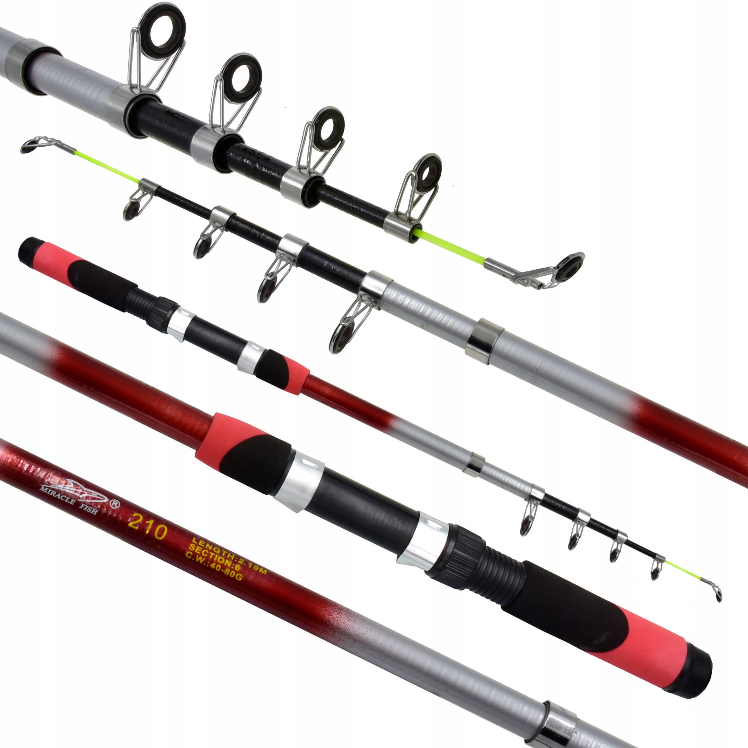 

Wędka teleskopowa Miracle Fish 210 Wt 40-80 g 2,1m