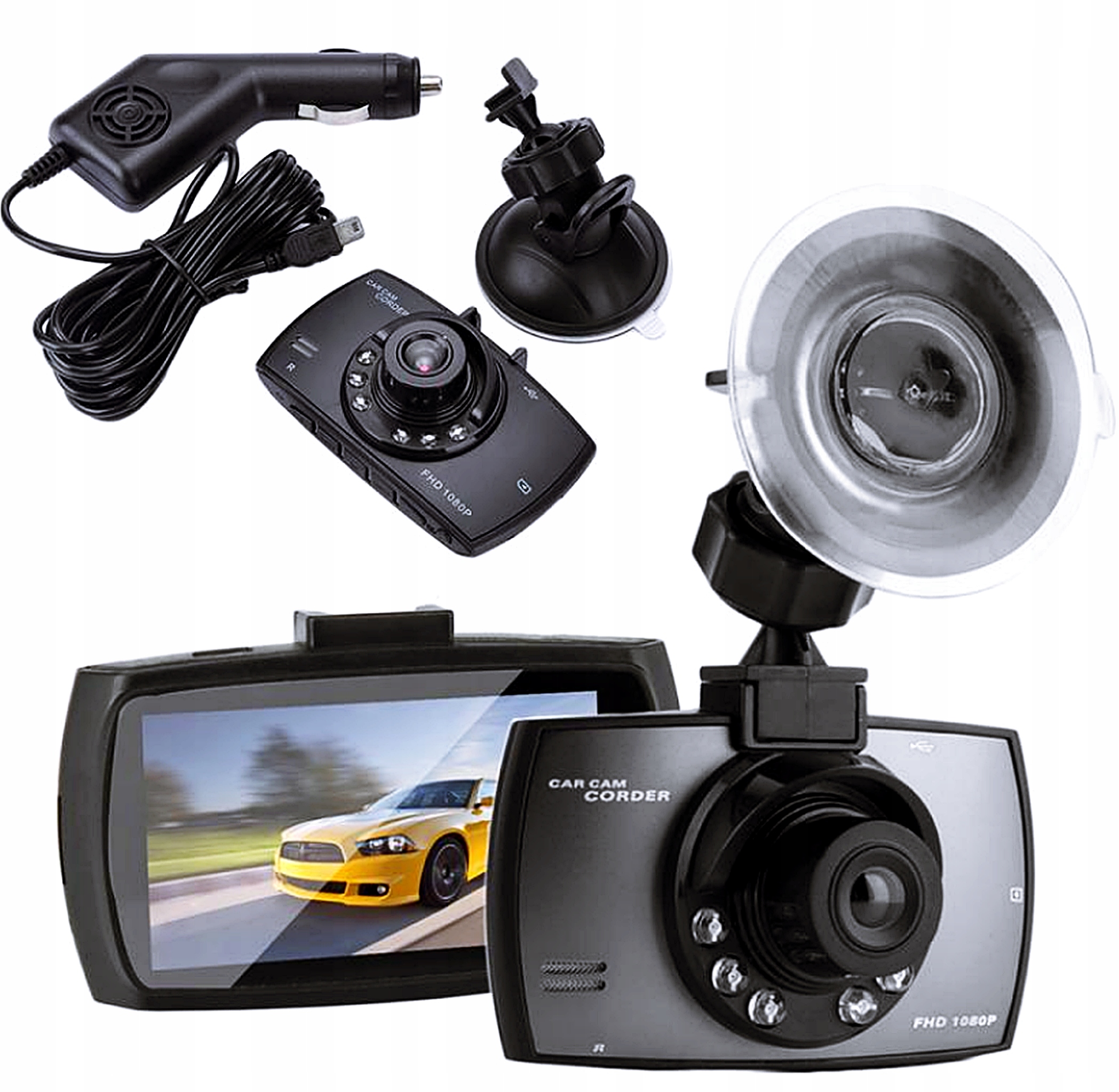 

Video Rejestrator Kamera Samochodowa Jazdy Full Hd