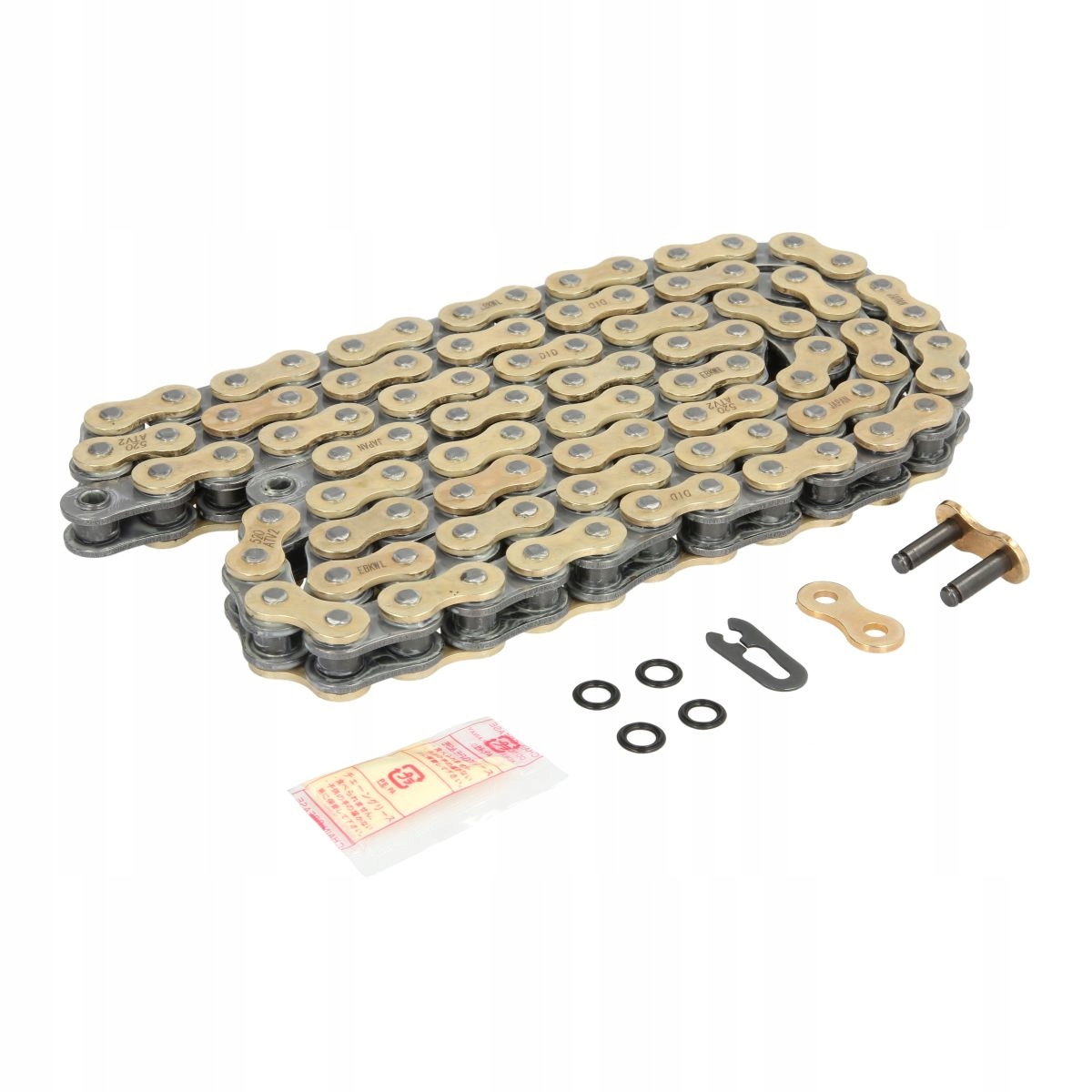 Reťaz 520 vystužená, články 98 x-krúžok čierny/zlatý