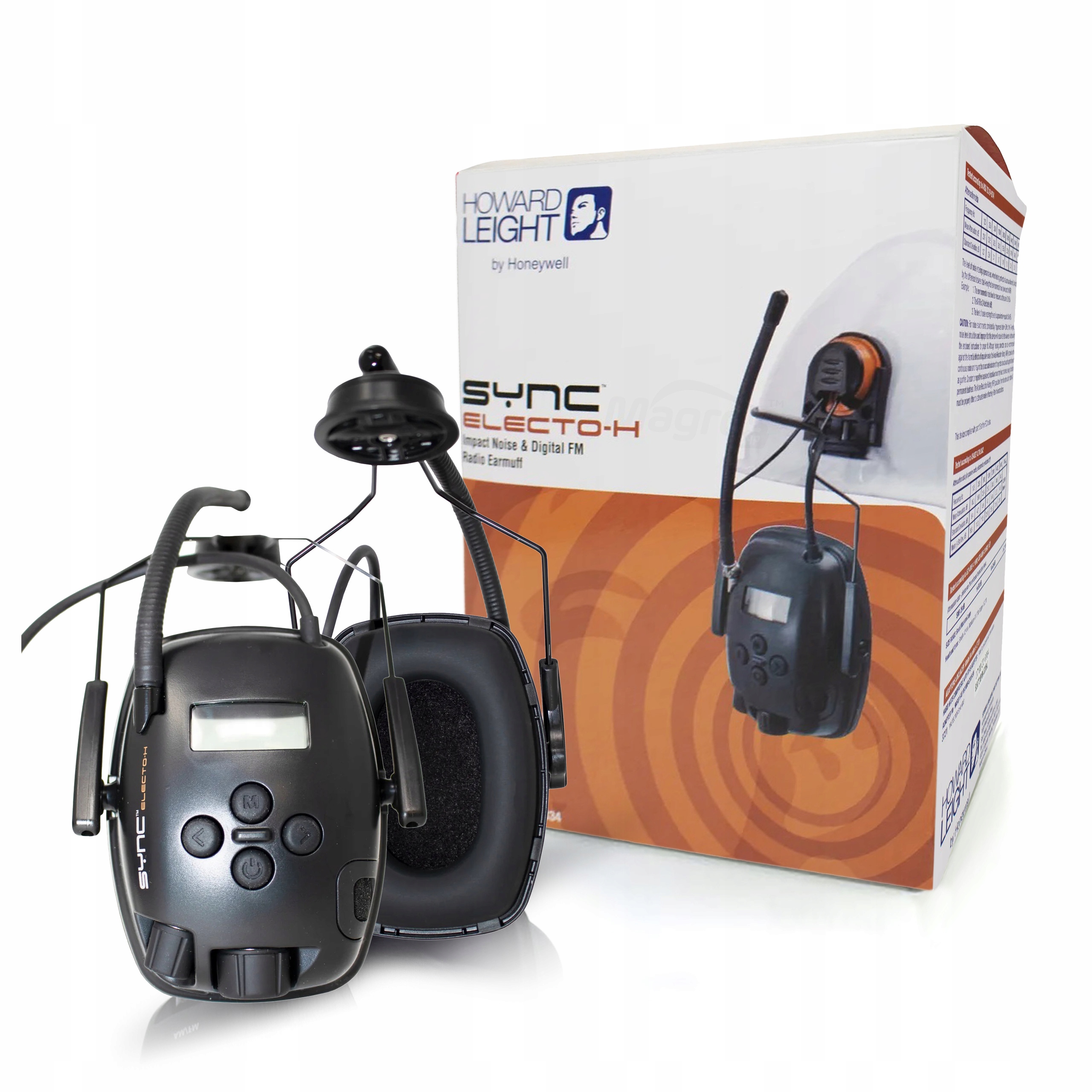 Słuchawki Nahełmowe Ochronniki z LCD i Fm Honeywell Sync Digital Electo-H