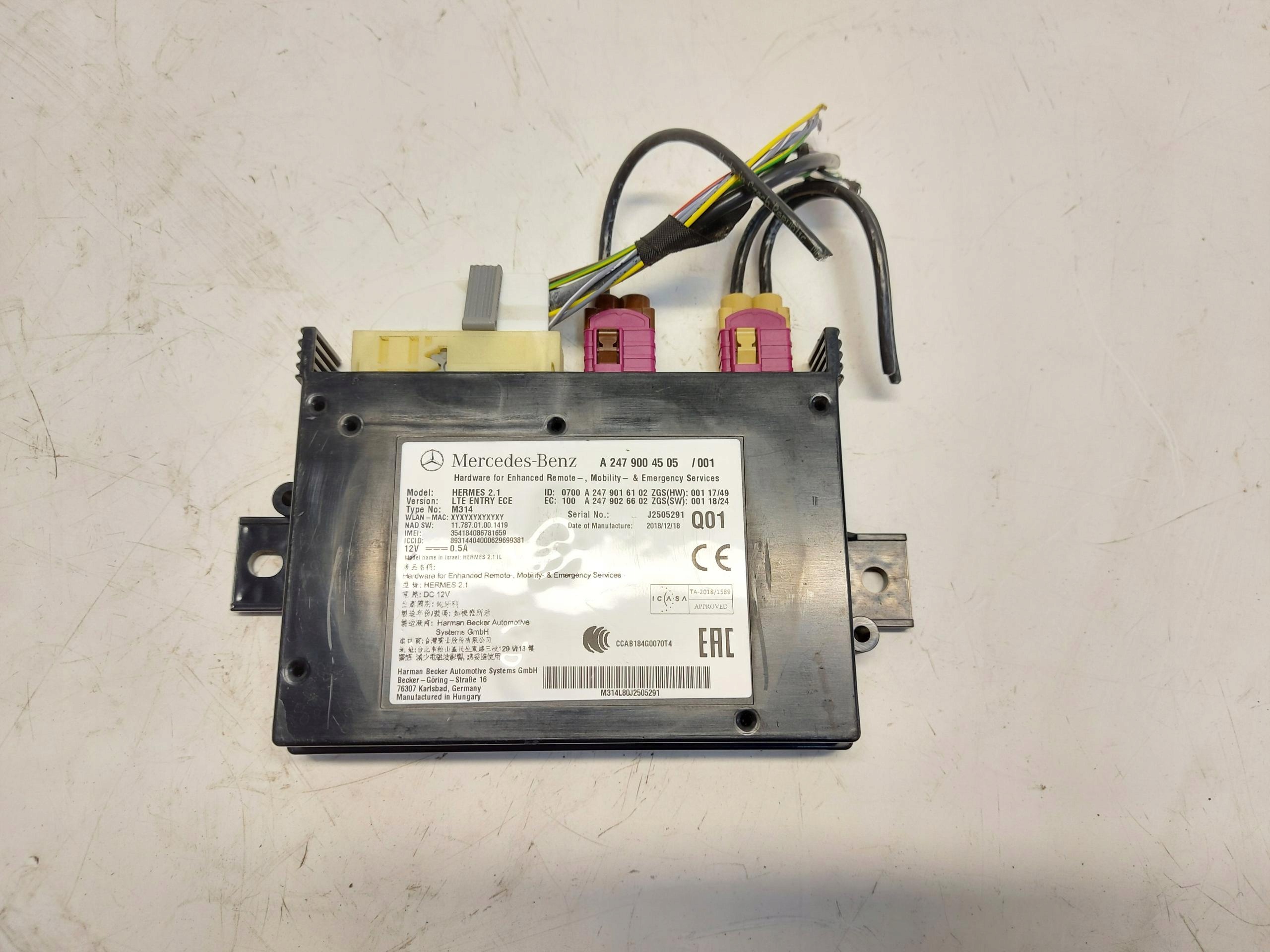 Mercedes Sprinter w907 2020, module control unit lacznosci A2479004505