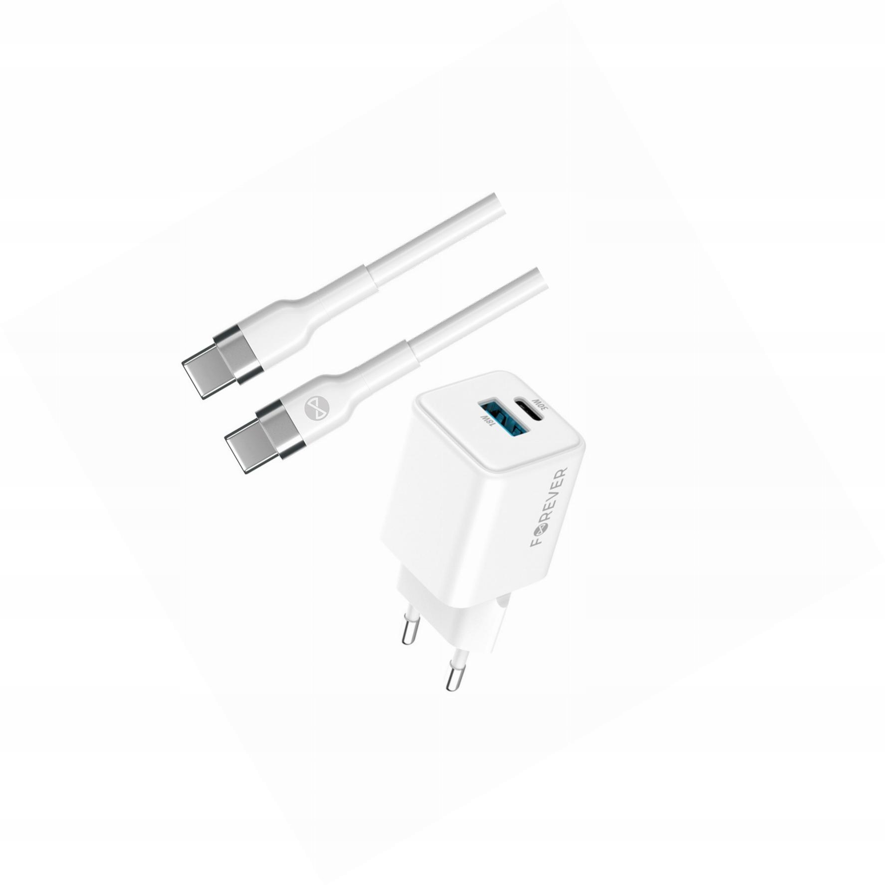 Szybka ładowarka GaN 30W Usb i Usb-c z kablem do Samsung Galaxy Note 8