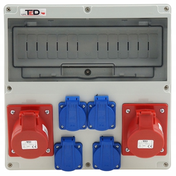 Elektrický Stavební Rozvaděč 2 X 400V 16A/5P 4 X 230V 16A 14 M IP44