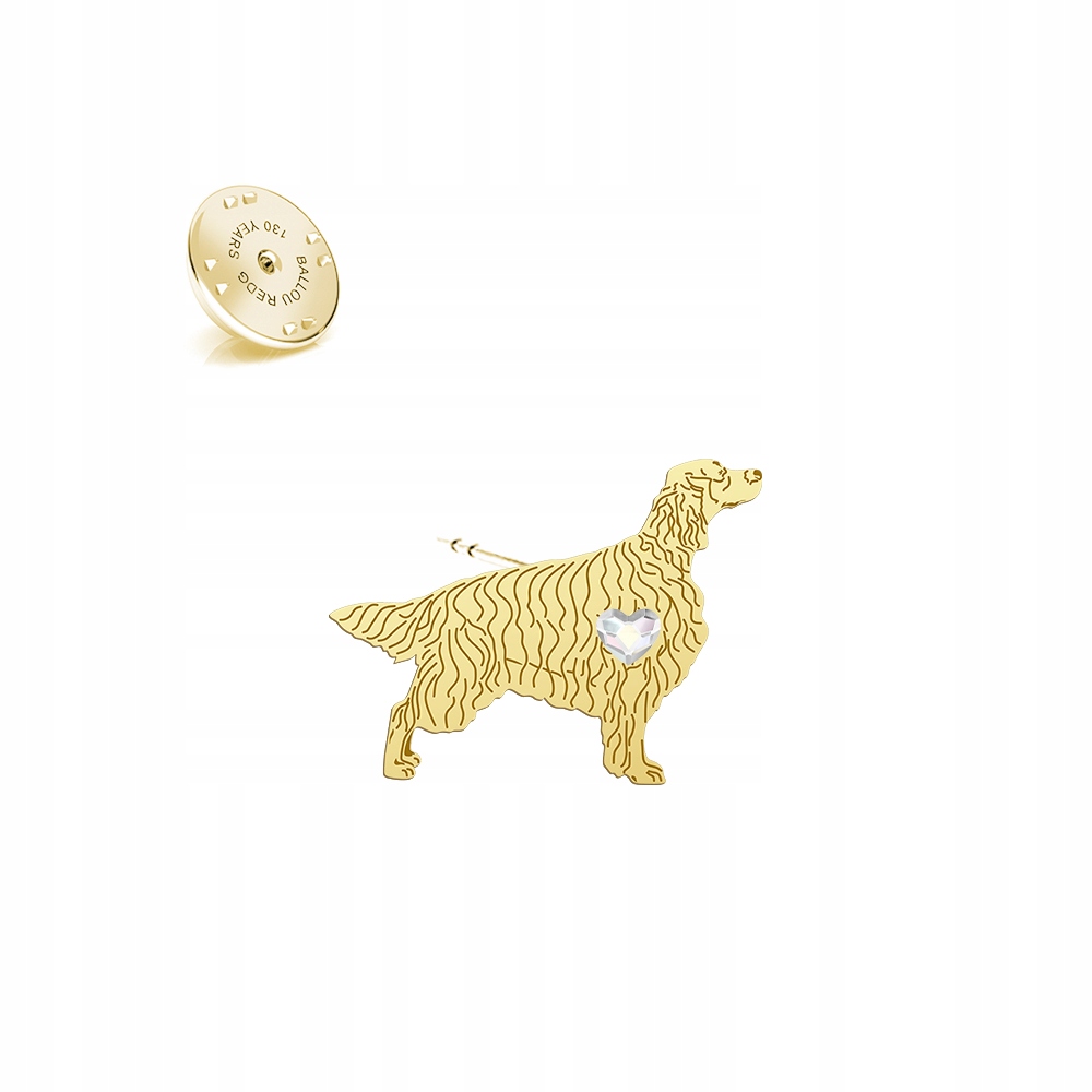 Odznak s irským červeným sedlem psa 925 Šperky Pin Dedikace Bonus