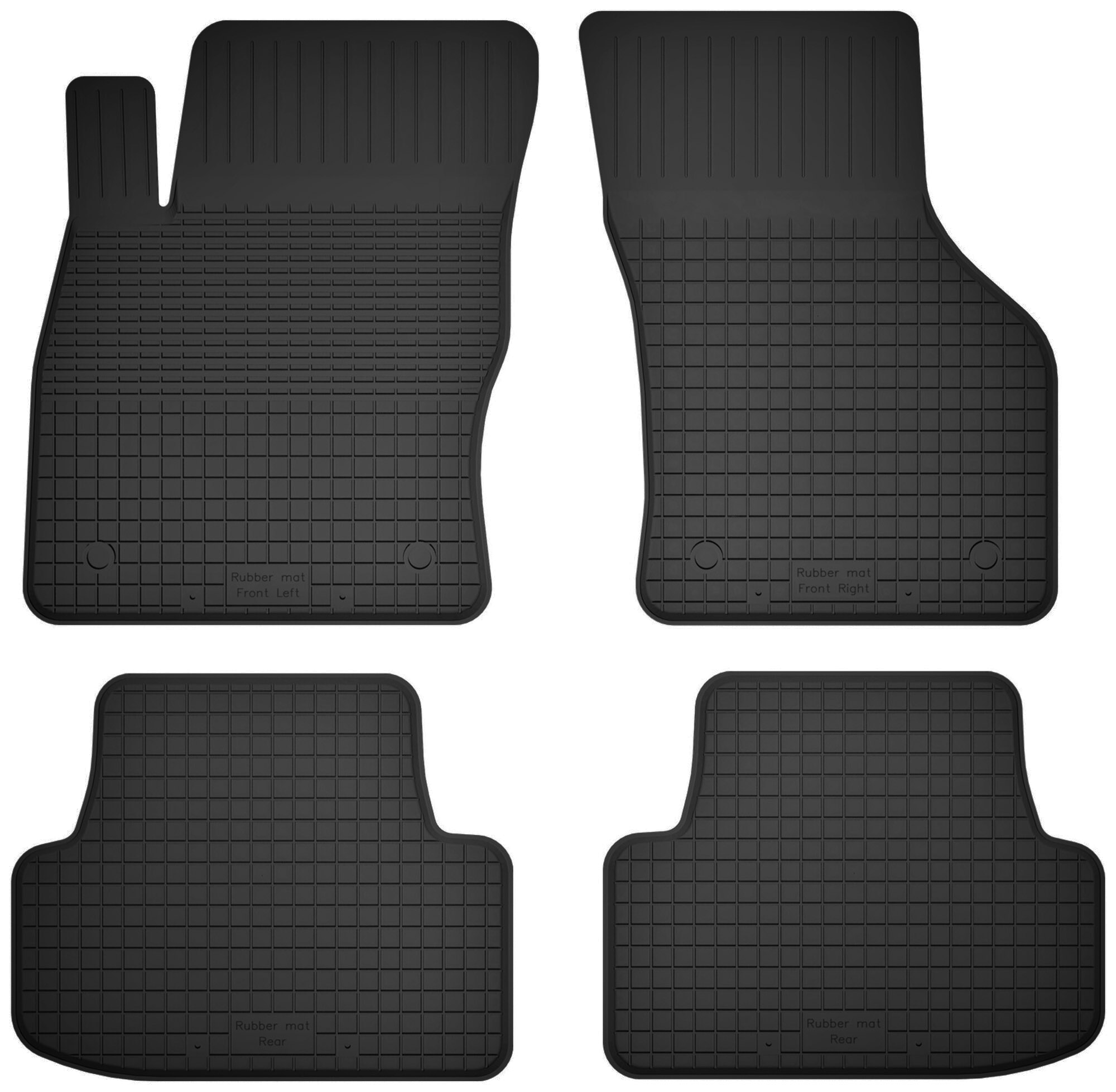 Dywaniki Samochodowe Gumowe Czarne do Skoda Seat Vw Audi Volkswagen Cupra