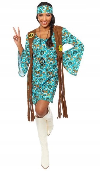 Kostým Hipiski S Kostým Hippie 60. léta XL 70. léta