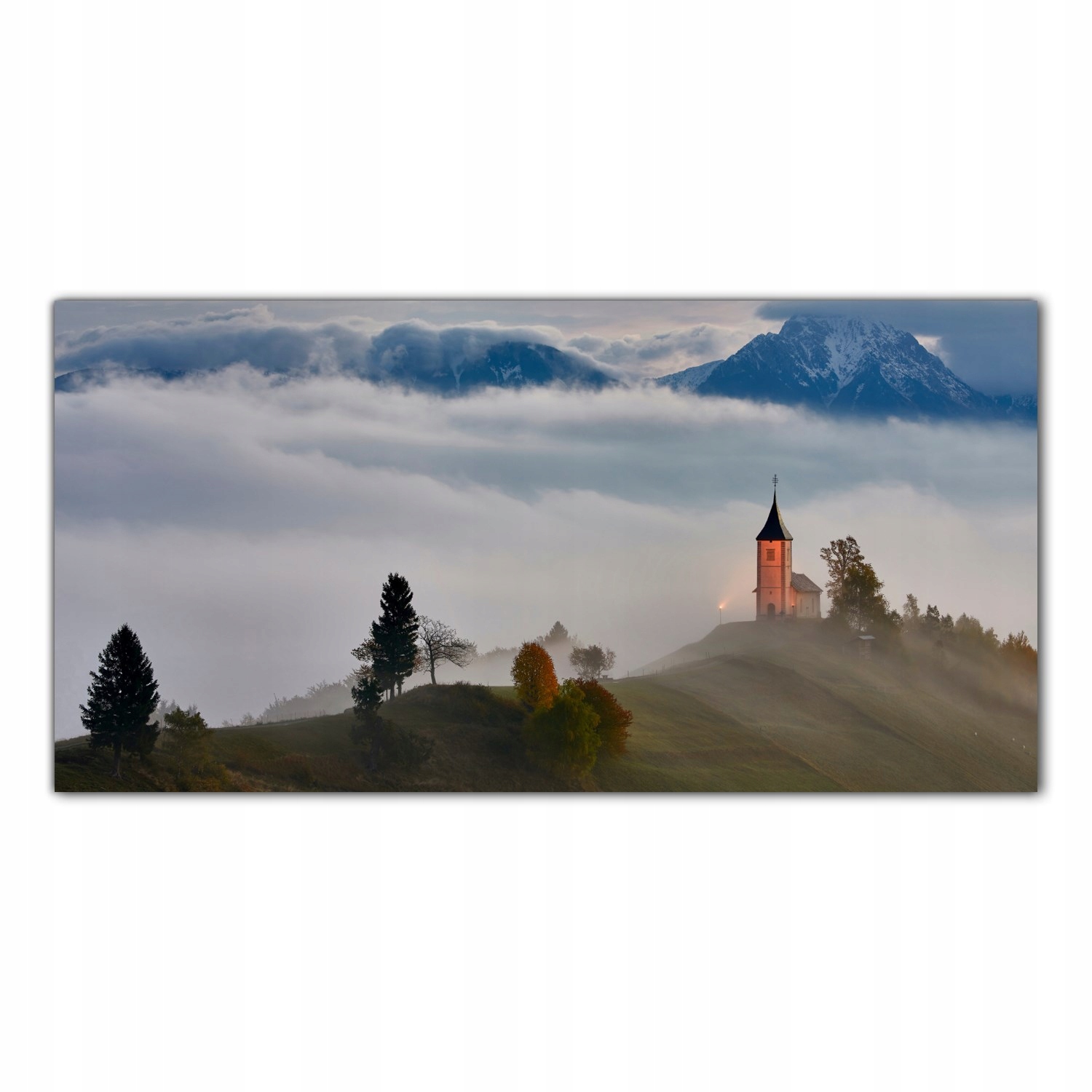 Kostel na kopci 120x60 Tvrzený panel nad pracovní deskou