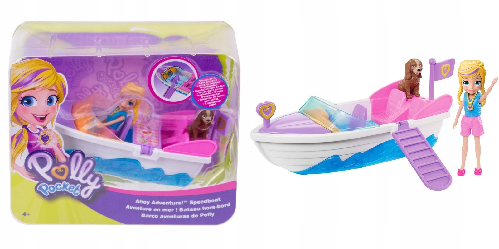 

Polly Pocket Motorówka z lalką i pieskiem GDM09