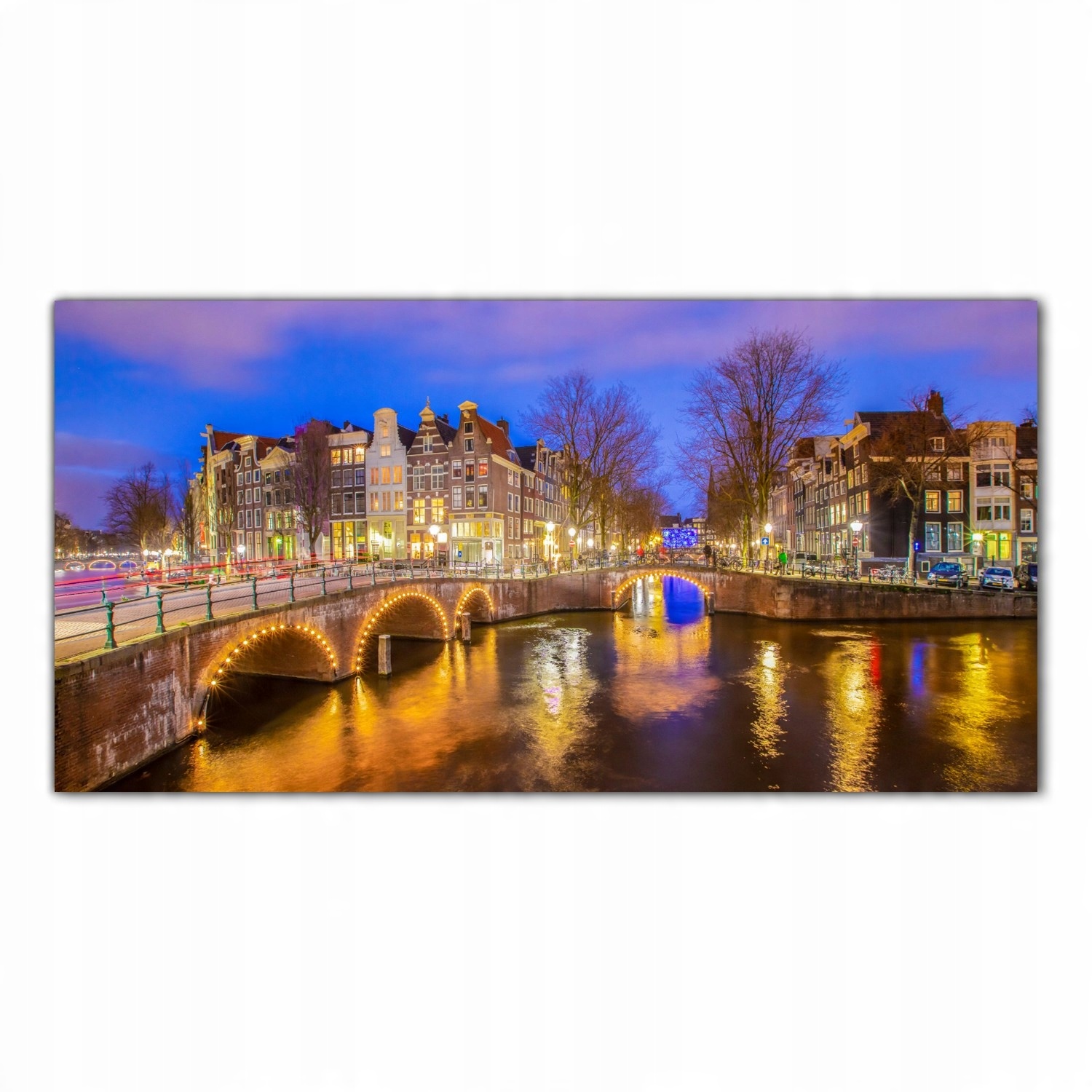 

Obraz Szklany Foto-obraz Kanał Amsterdam 140x70