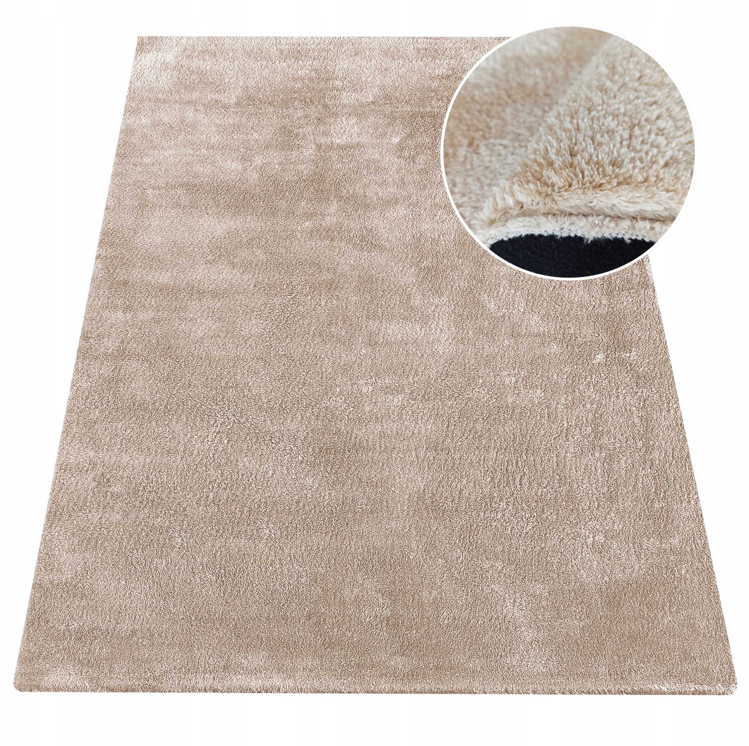 Pluszowy Dywan Enzo Shaggy Miękki 80x150 cappuccino