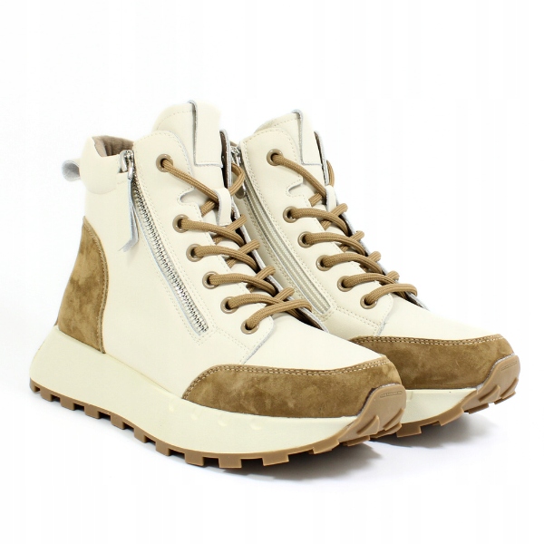 Béžové dámské kotníkové boty zateplené tenisky T.Sokolski Z24-275 r36