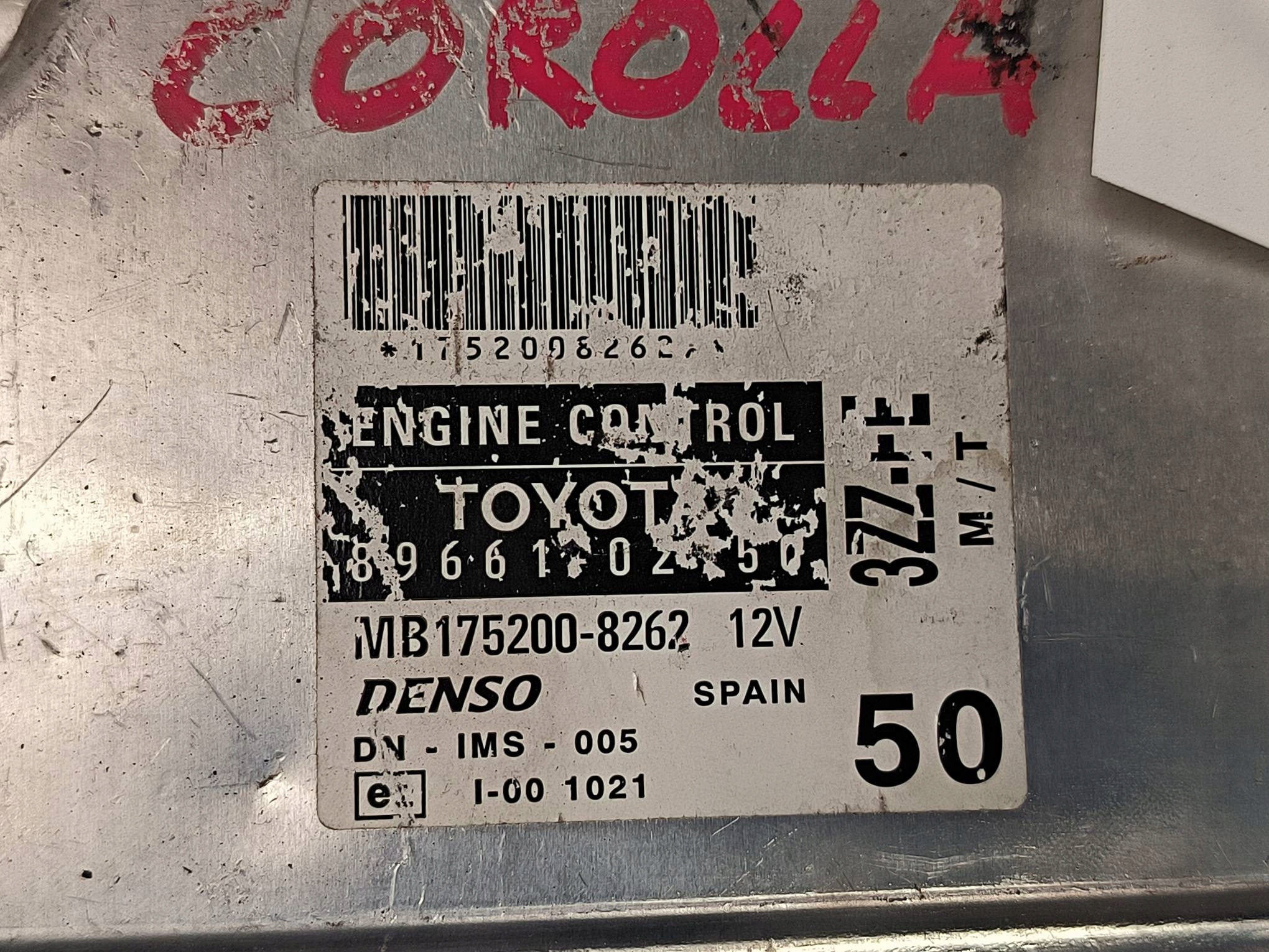 computer of the engine ECU MB175200-8262 TOYOTA COROLLA E12