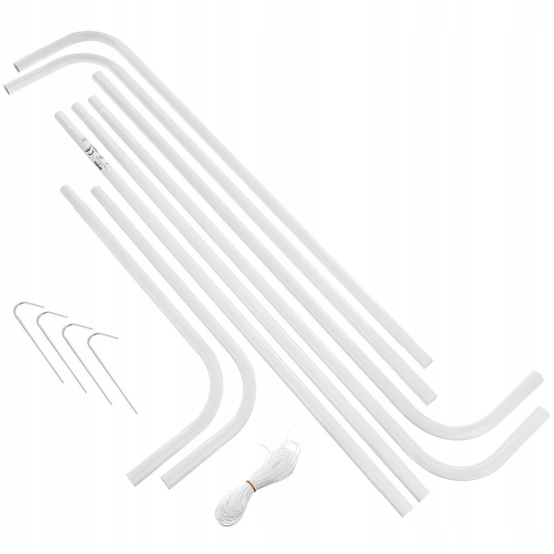 BRAMKA DO PIŁKI NOŻNEJ ENERO Z SIATKĄ 182x122x61CM BIAŁA Materiał stal