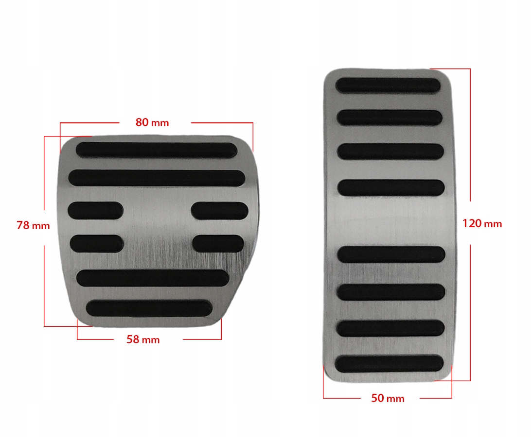 ALUMINIOWE NAKŁADKI na Pedały Smart Fortwo 451COUPE 2014-2021 automat Numer katalogowy producenta PEDAŁY SMART FORTWO AT