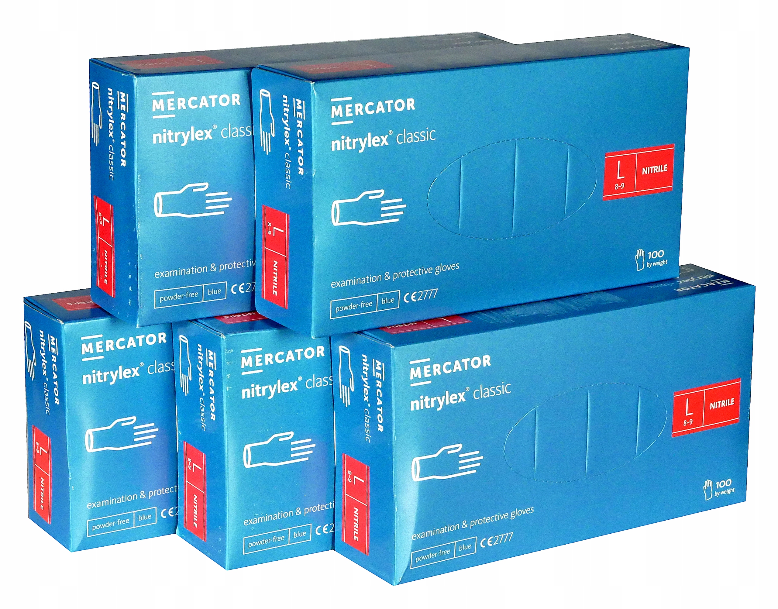 

Rękawice rękawiczki nitrylowe Mercator L 500 sztuk
