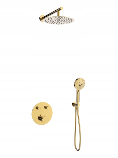 Corsan Podomítkový sprchový set Lugo Z04TGL Termostat Slúchadlo Zlatý