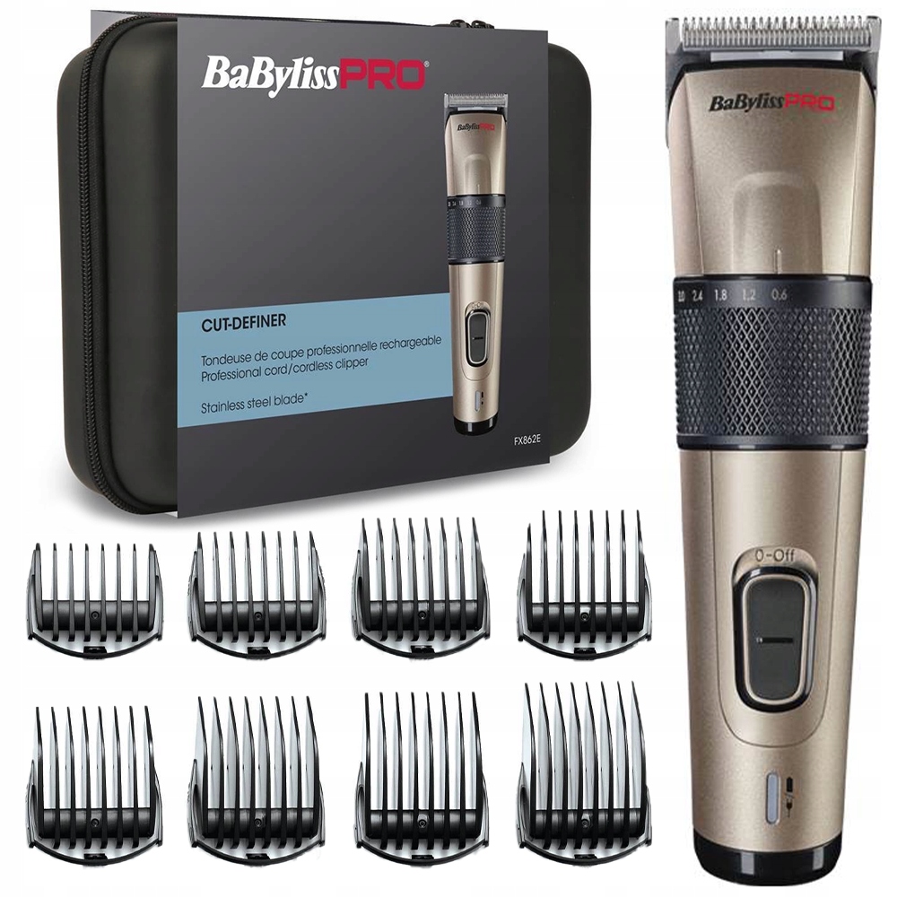 Maszynka do Strzyżenia Włosów Babyliss Pro FX862 8 nakładek Bezprzewodowa