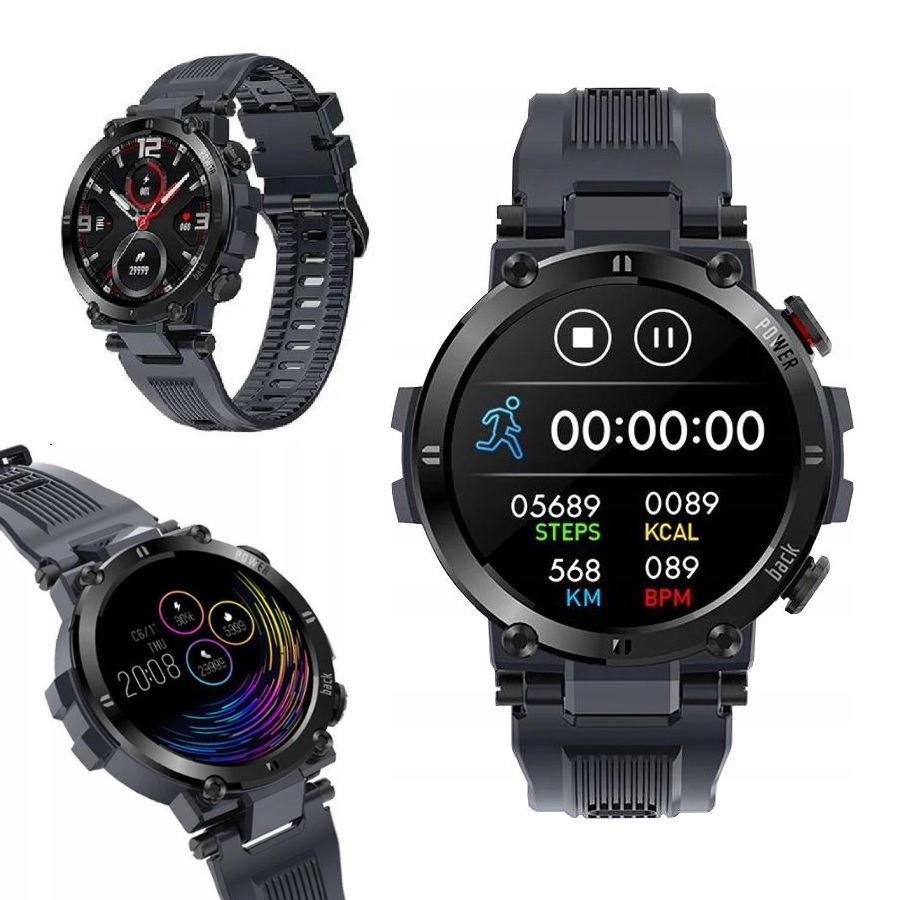 Sportovní Hodinky Chytré Hodinky Černé Pánské Voděodolné Sportovní Režimy Spánek