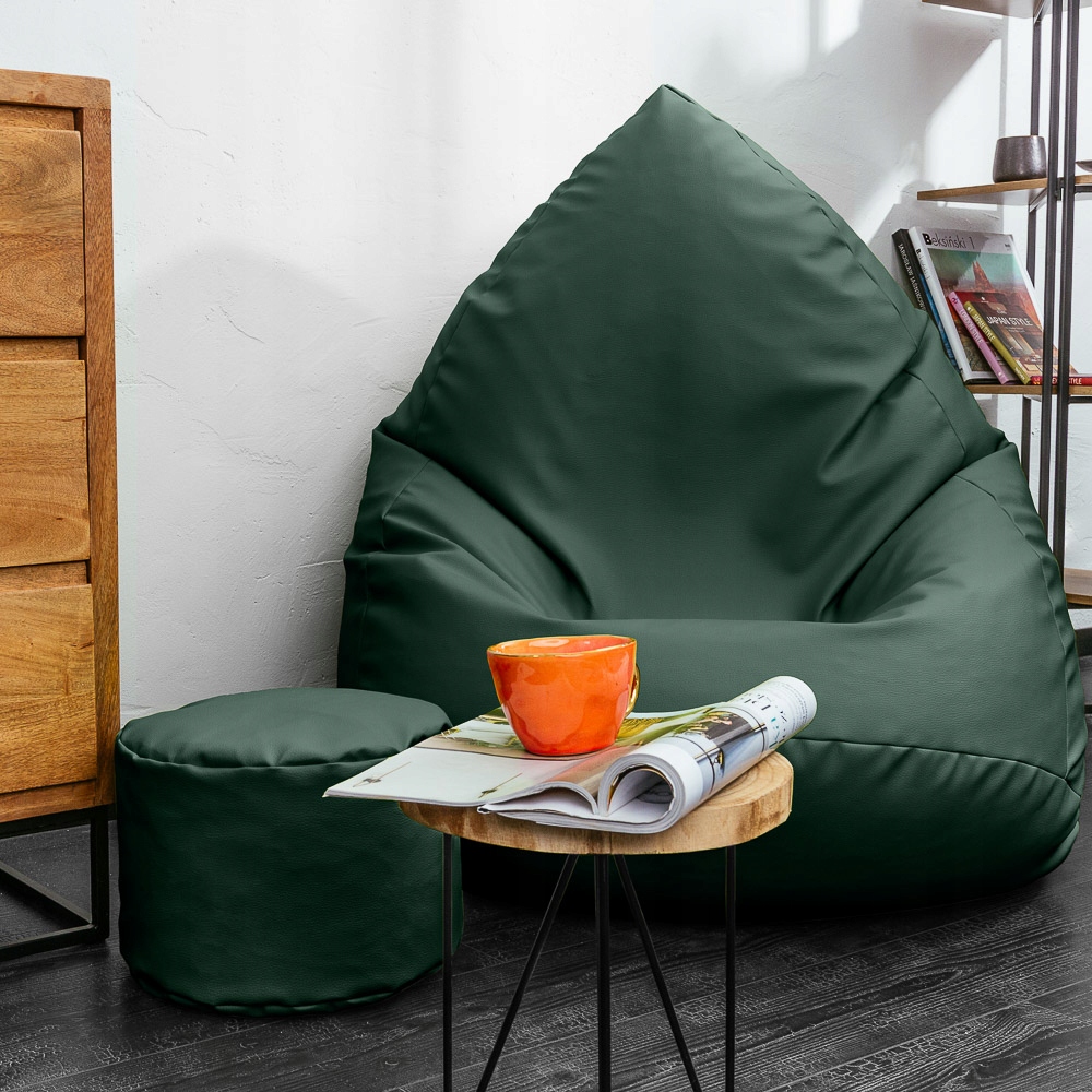 PUFA 100x130 SAKO XXXXXL + GRATIS|MEGA FOTEL PUFY Kod producenta P3 CIEMNA ZIELEŃ