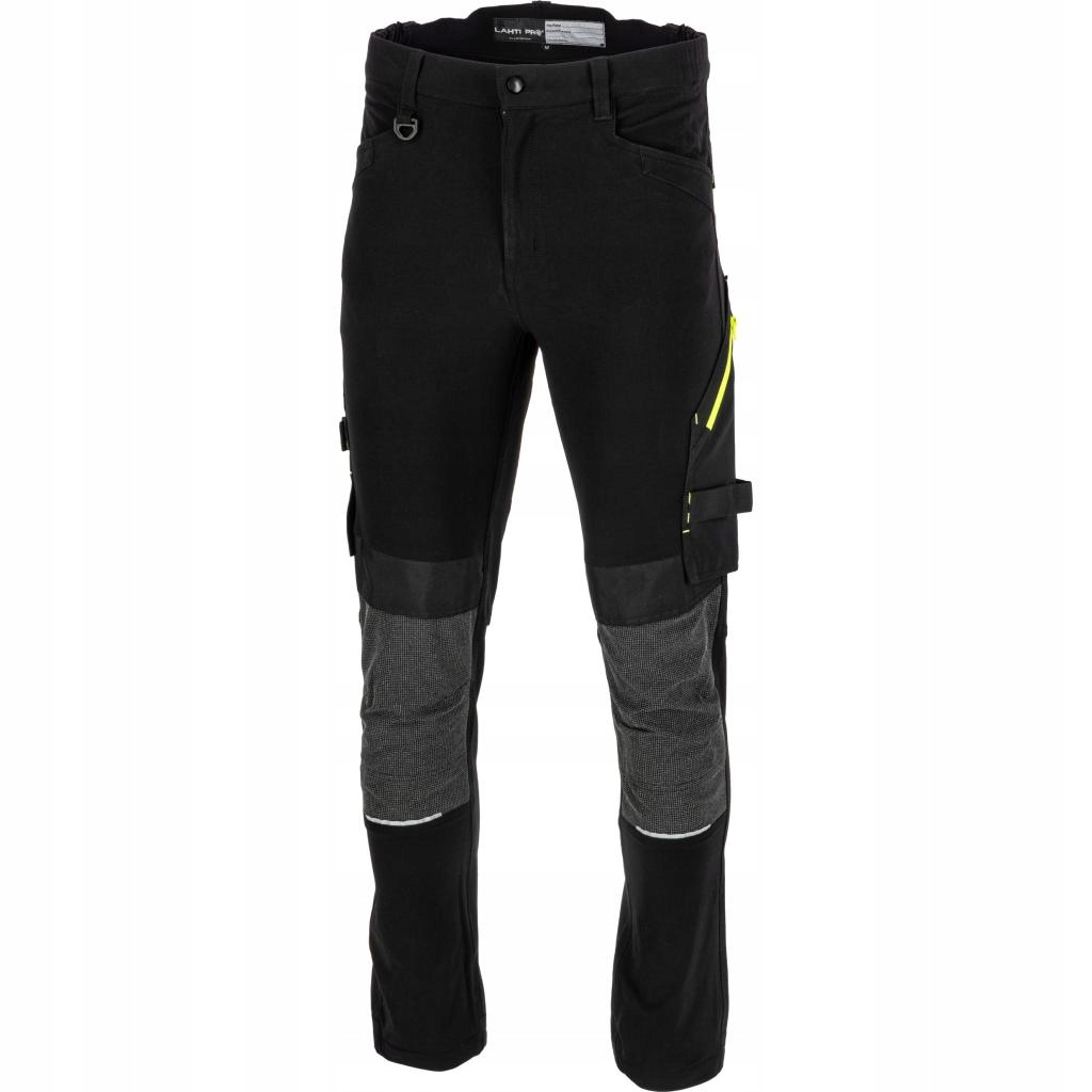 Spodnie ochronne robocze stretch slim fit czarno-ciemno szare S Lahti Pro