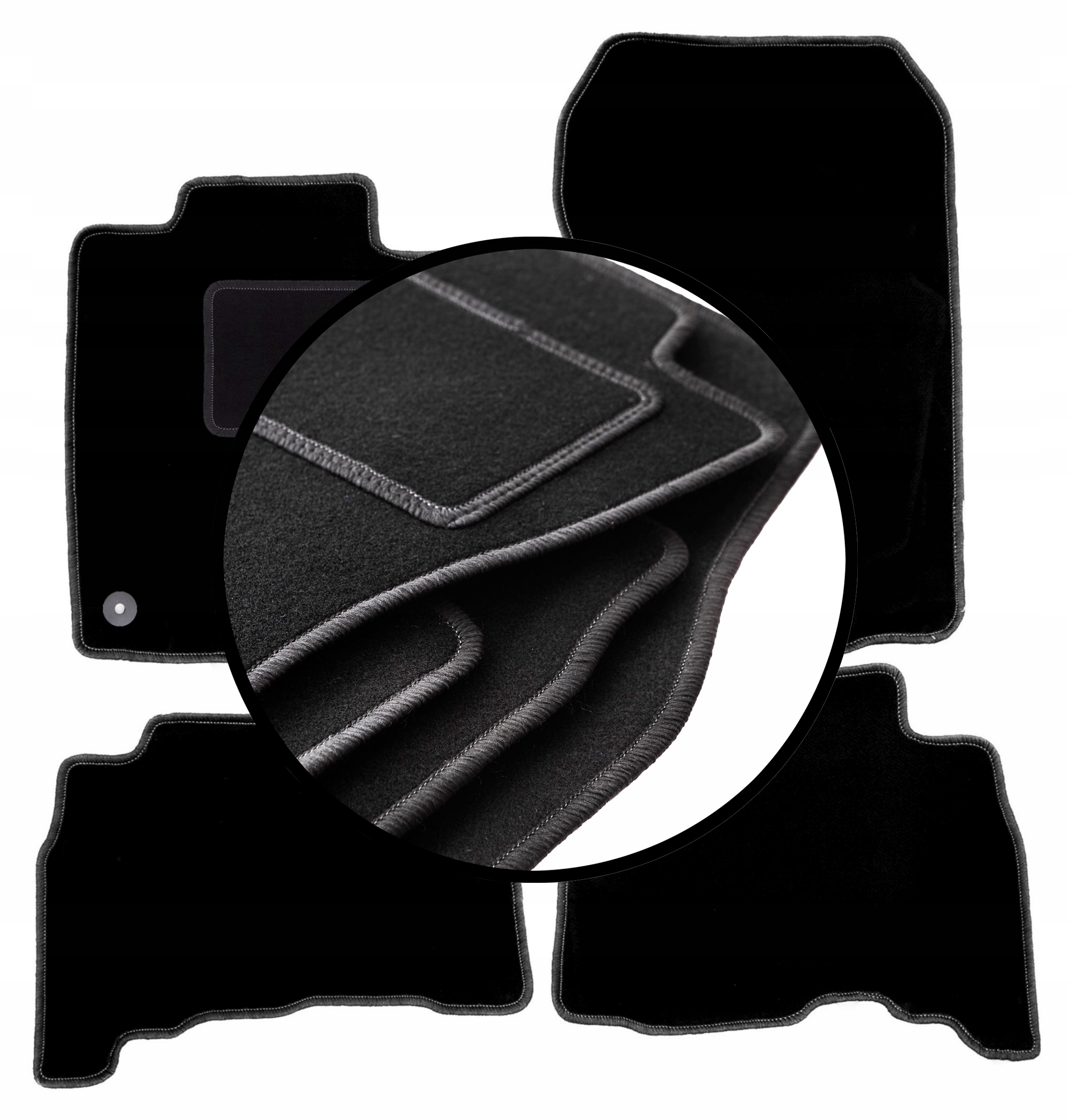 Velurové koberce komplet pro: Toyota Land Cruiser J150 terénní (2009-)