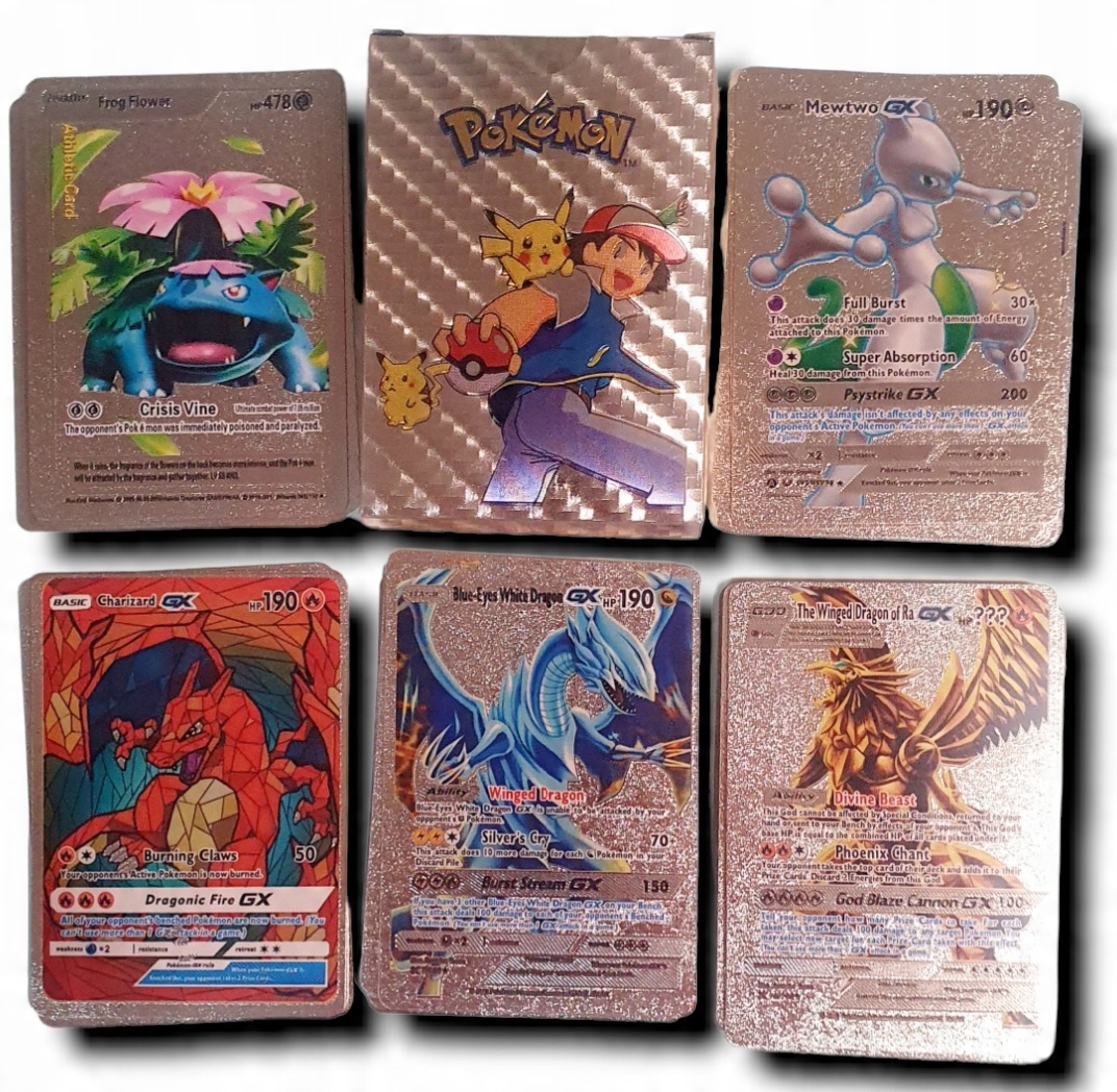 

Kolekcjonerskie Karty Pokemon Złote Róż 55 Kart