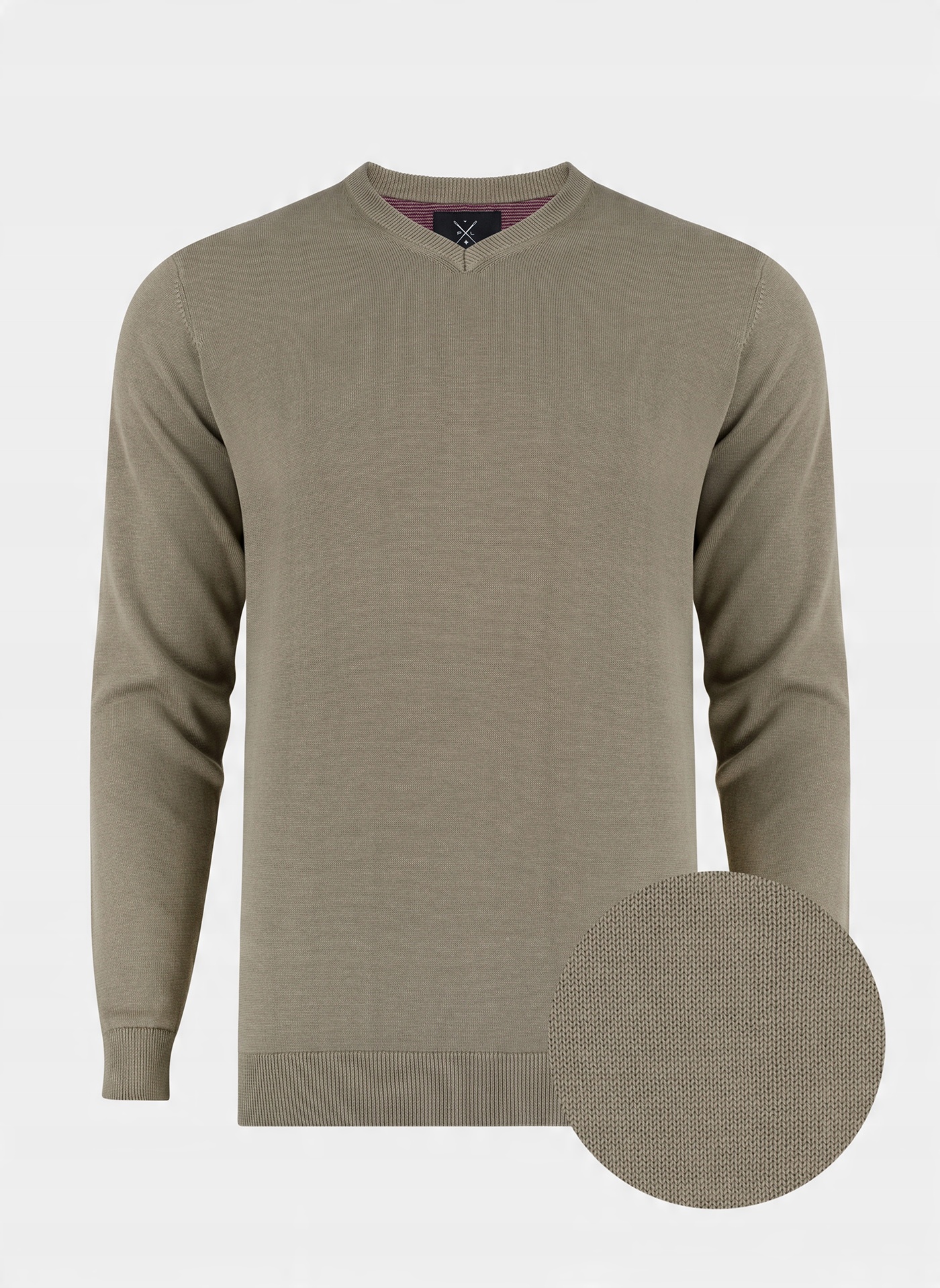 

Beżowy sweter męski w serek Pako Lorente r. XXL
