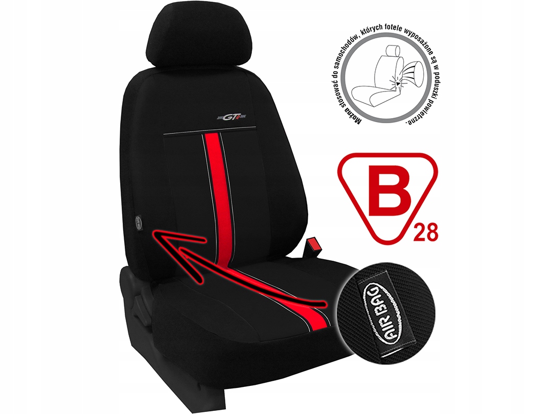 SKÓRZANE POKROWCE NA SIEDZENIA DO TOYOTA HILUX 7 Model GTR PT-171