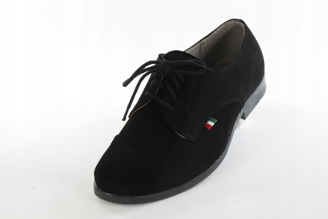 BUTY NA KOMUNIĘ CZARNE 39 NUBUK KORNECKI 2449 Rozmiar 39