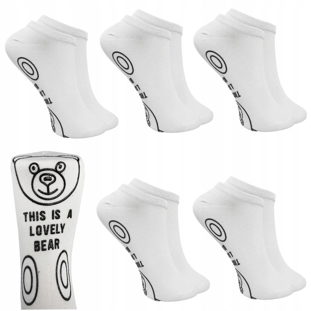 

5xABS Socks Stopki Krótkie Skarpety Damskie Bambus