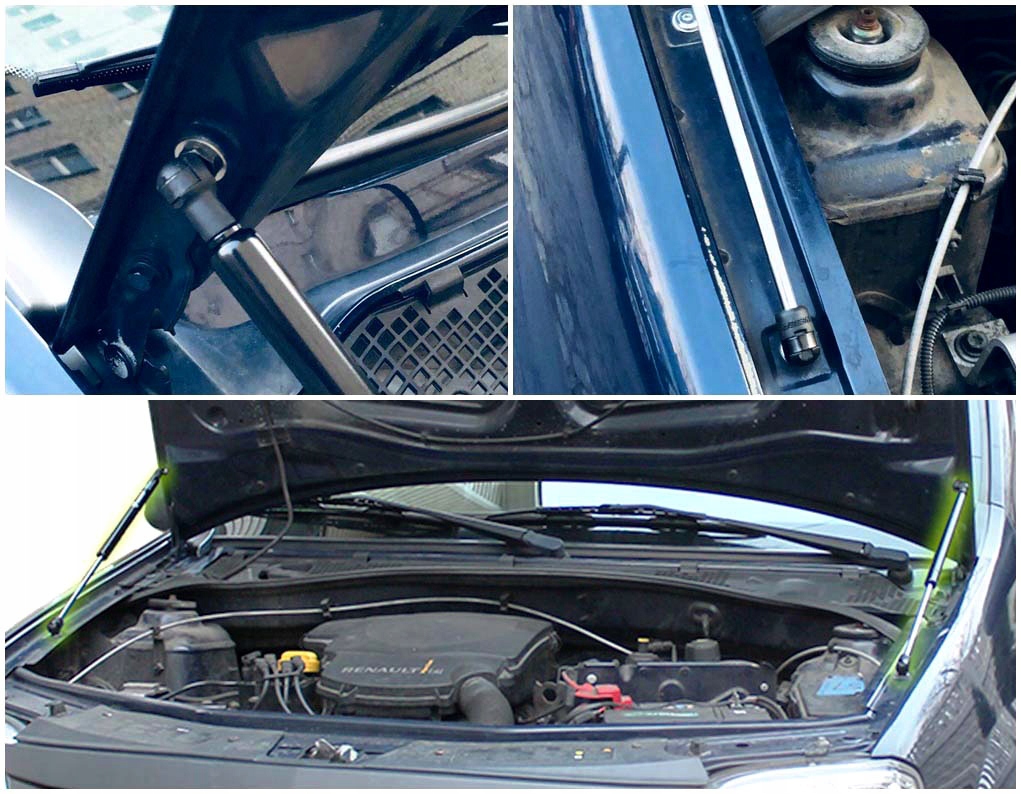 SILOWNIKI TELESKOPY MASKI zestaw DACIA LOGAN I 1 Part number DACIALOGAN1