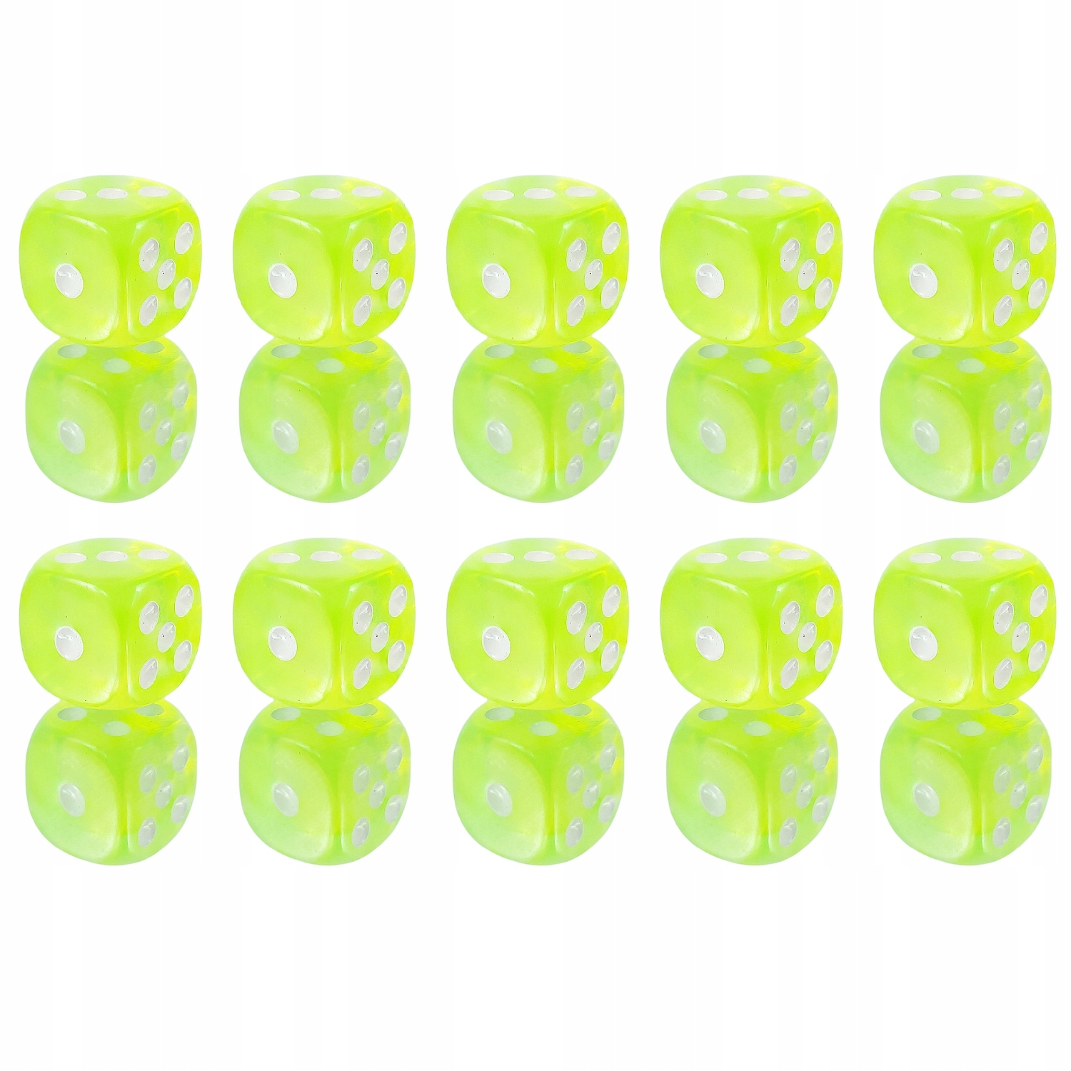 ZESTAW 10 KOSTEK K6 RPG ARTEFAKT LASU KOŚĆ 1,1 CM