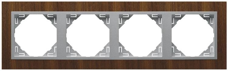 Efapel Arbore Rámik 4-NÁSOBNÝ Orech Alu 90940 Tna