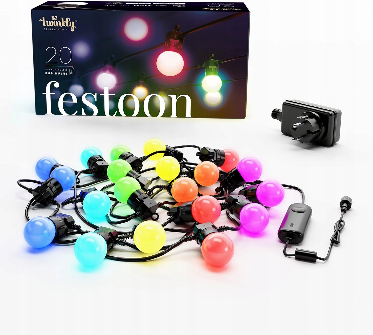 Twinkly Festoon Led řetěz Vícebarevný 10M WiFi Ovládání aplikací