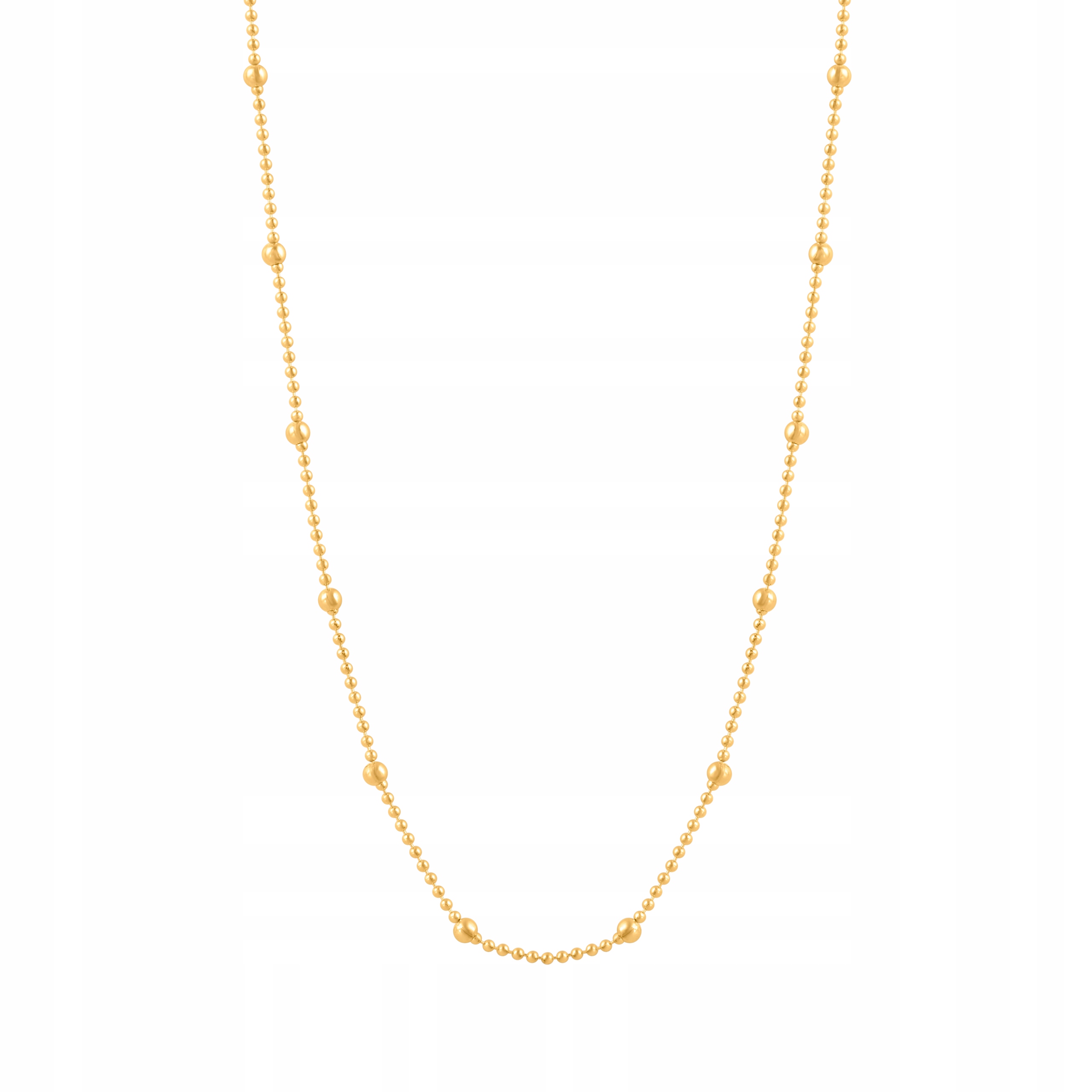 Naszyjnik choker pozłacany Ania Kruk złote kulki gładkie srebro 925