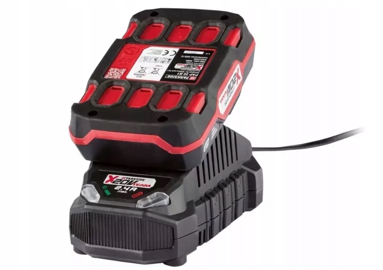 Parkside akumulator litowo-jonowy 2 Ah, 20 V z ładowarką 65 W Zestaw