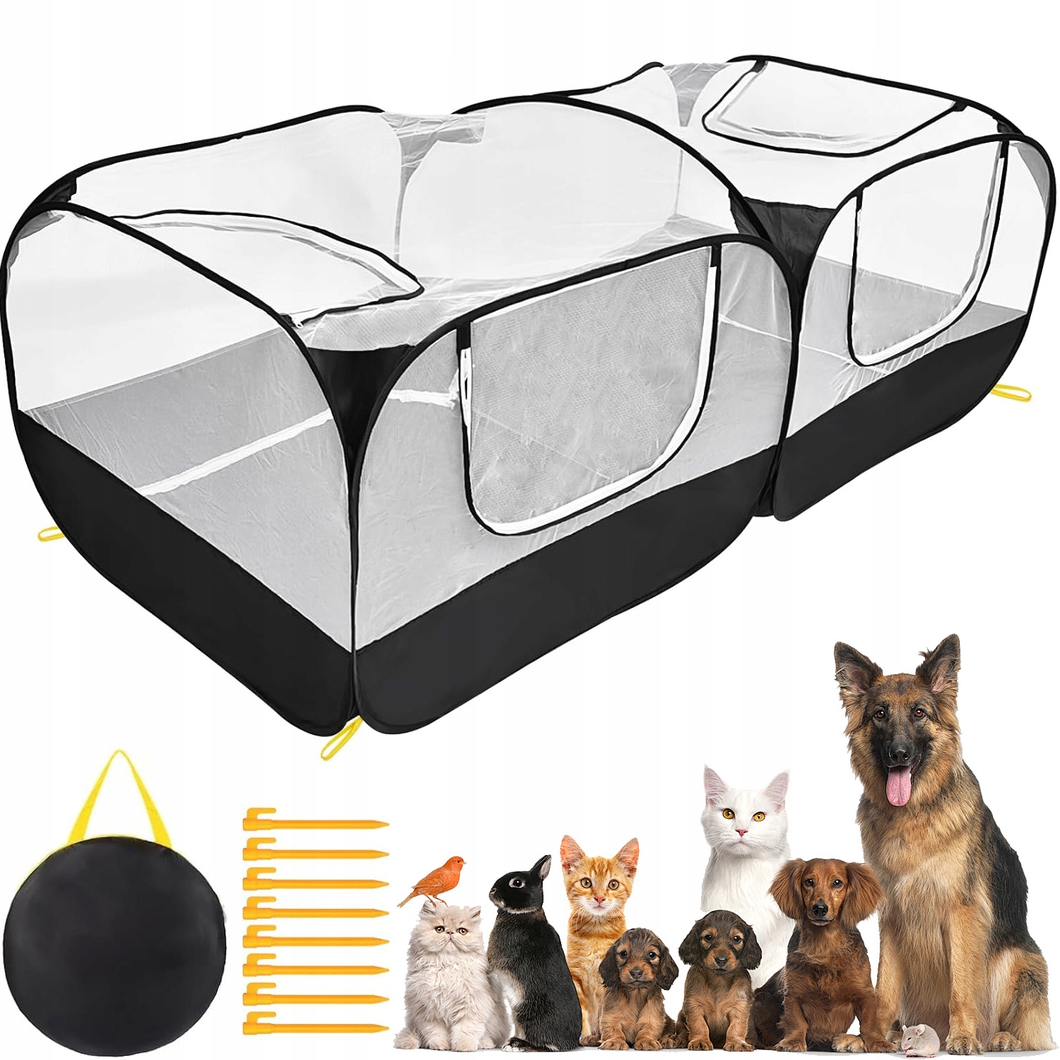 Levně Kotec Kennelová Klec Pro Kočky Zvířata Skládací, Multifunkční