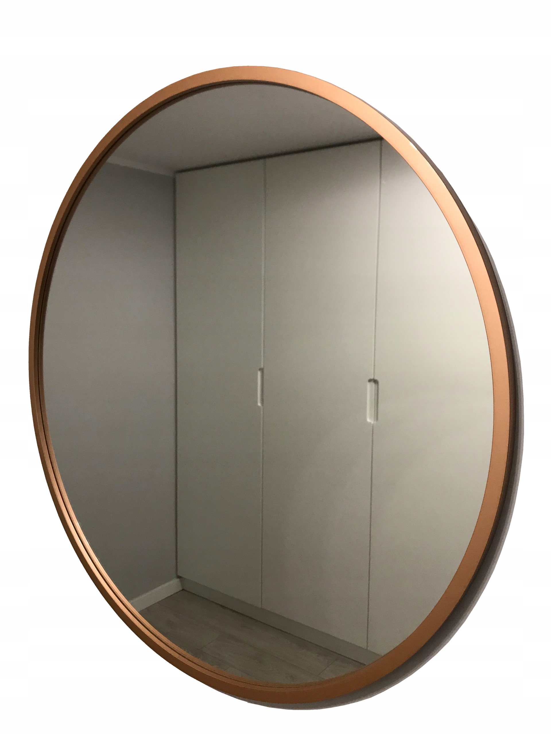 

Lustro okrągłe 80 cm miedziane Połysk