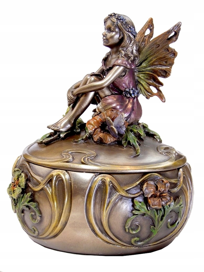 Krabička S Křídlovou Elfkou Na Květech gravírování v