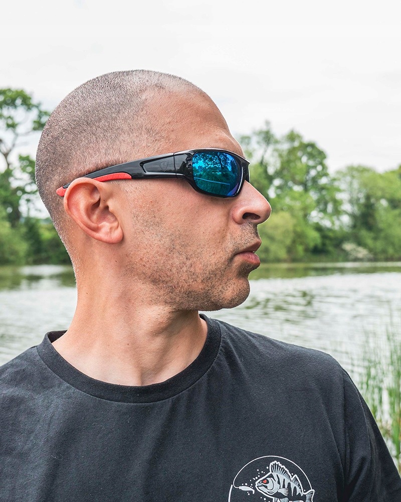 Okulary Fox Rage Shield Wraps Brown Lense Mirror Blue Model Shield Wraps