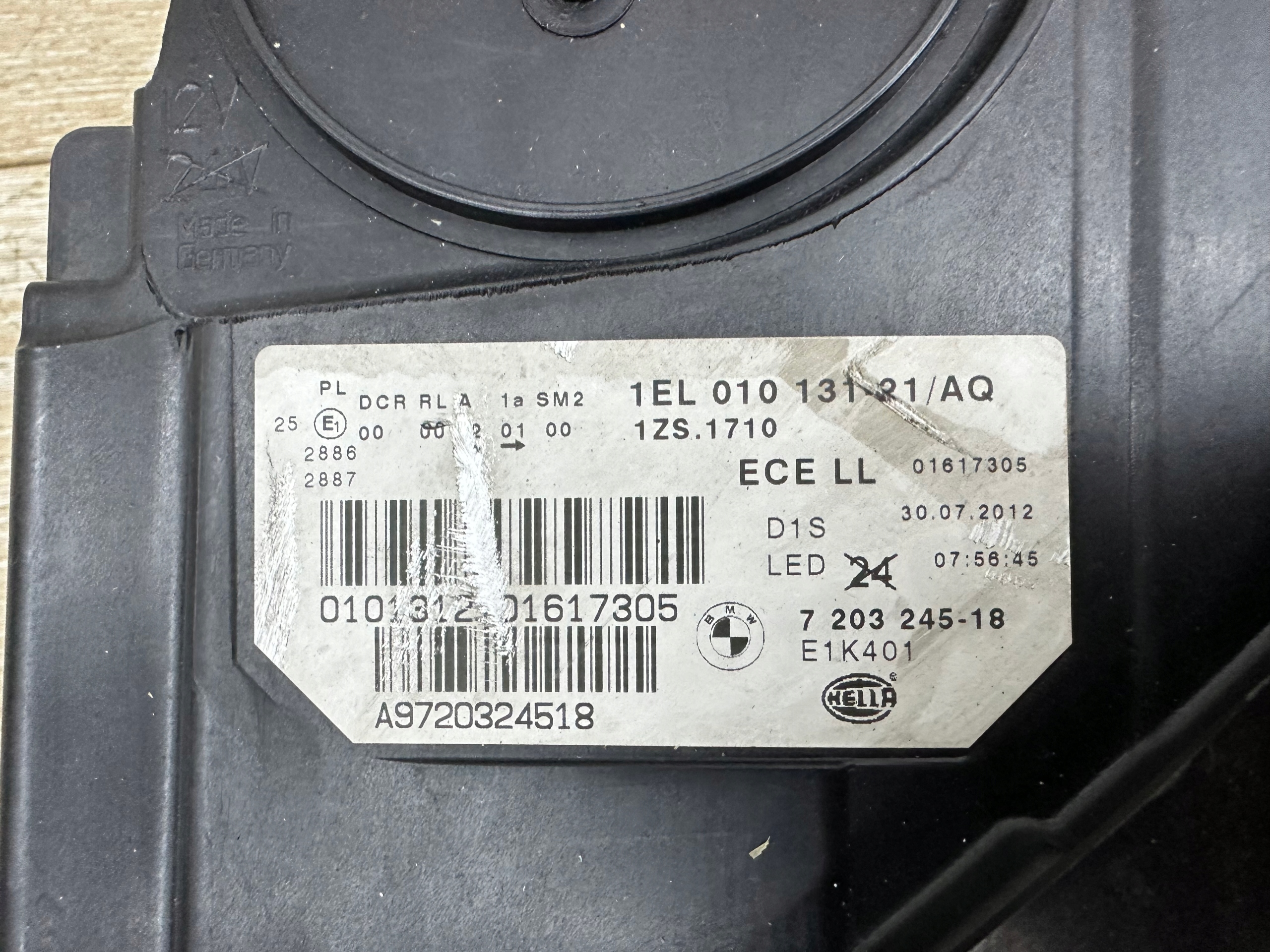 BMW 5 F10 F11 XENON 7203245 positioning left light front