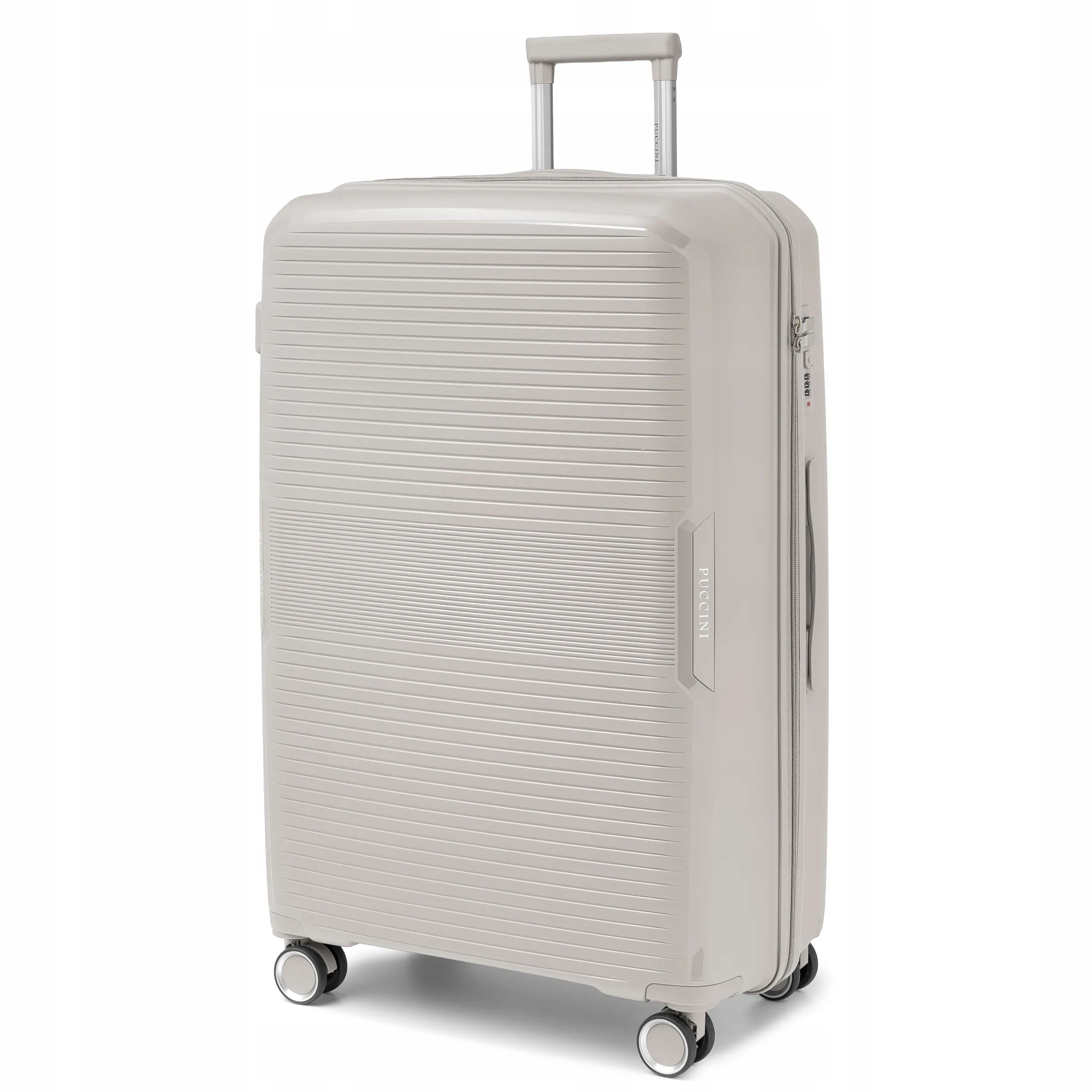 Puccini Walizka Duża Podróżna Twarda Na Kółkach Pp Beżowa PP029A-6B