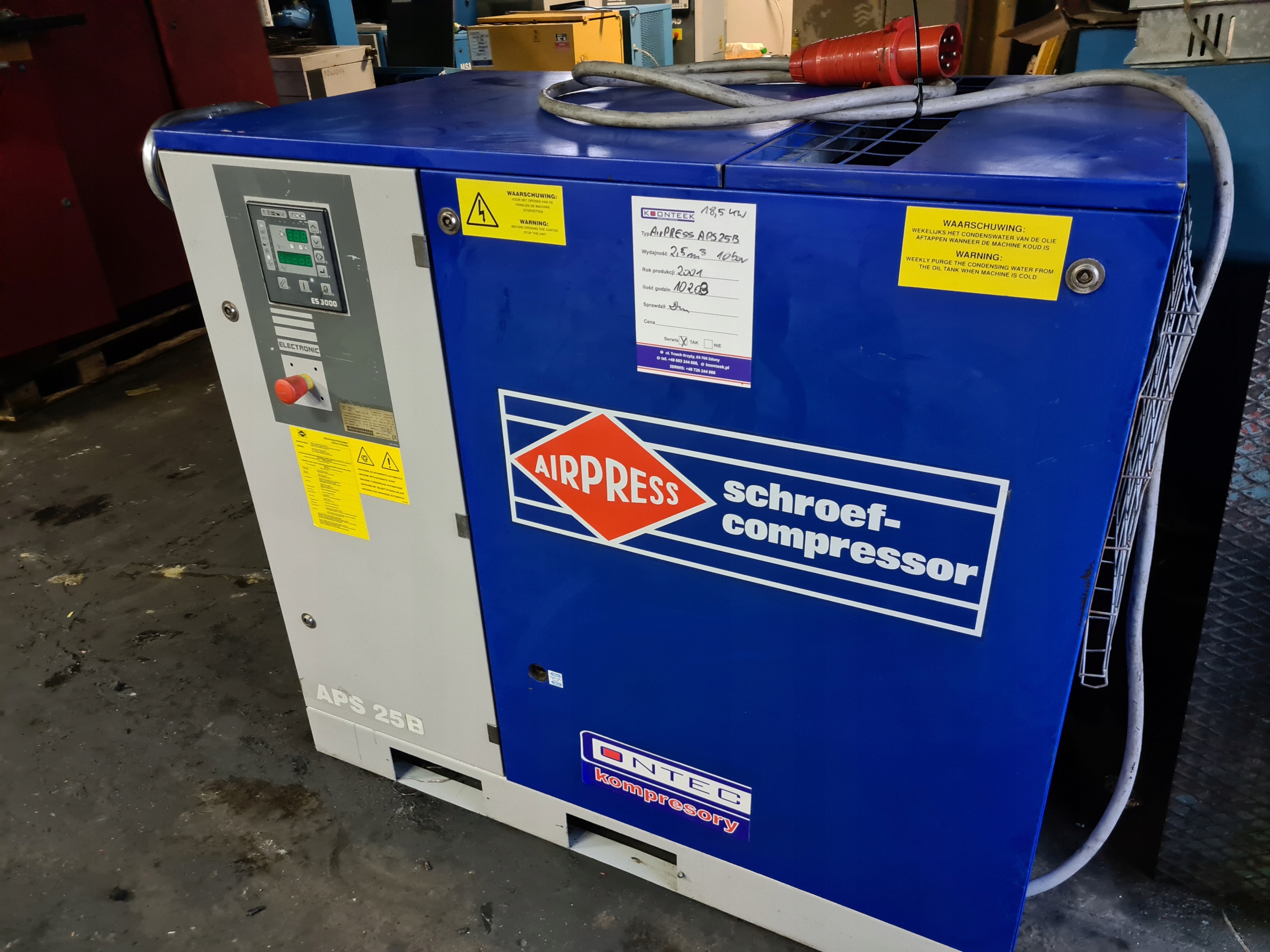 Kompresor śrubowy AIRPRESS CSB 25, 18 kw Kod producenta 11223344