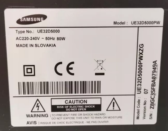Telewizor Samsung UE32D5000 32 cale Typ telewizora LED
