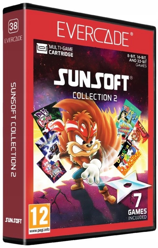 Evercade #38, Sunsoft Collection 2, 7w1, Multi Game, Pakiet oprogramowania do gier