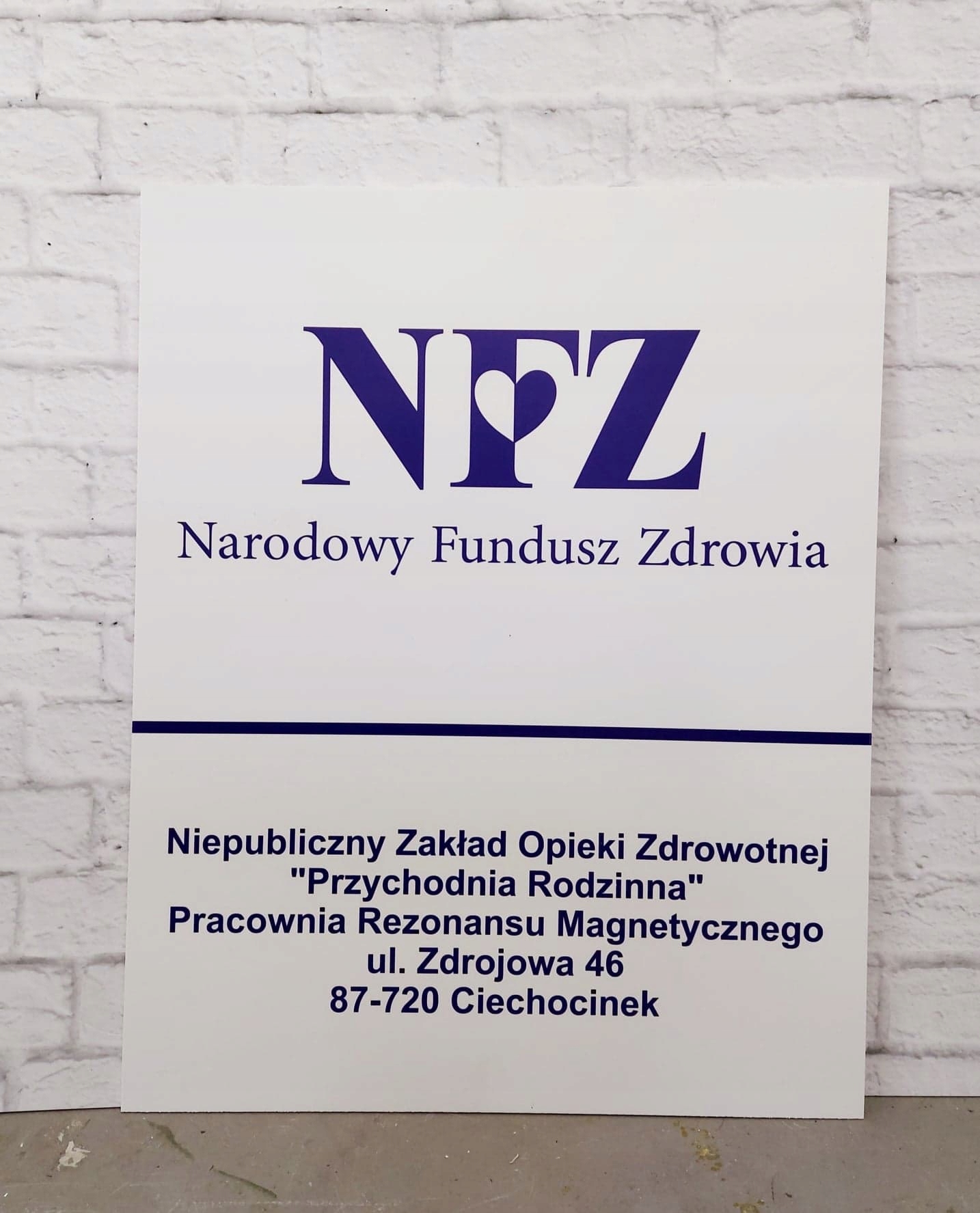 TABLICA SZYLD PŁYTA PCV A2 GR. 5 mm LOGO grafika Szerokość produktu 59.4 cm