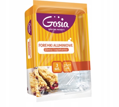 

Foremki Aluminiowe Ciasto Zapiekanka Gosia 3szt