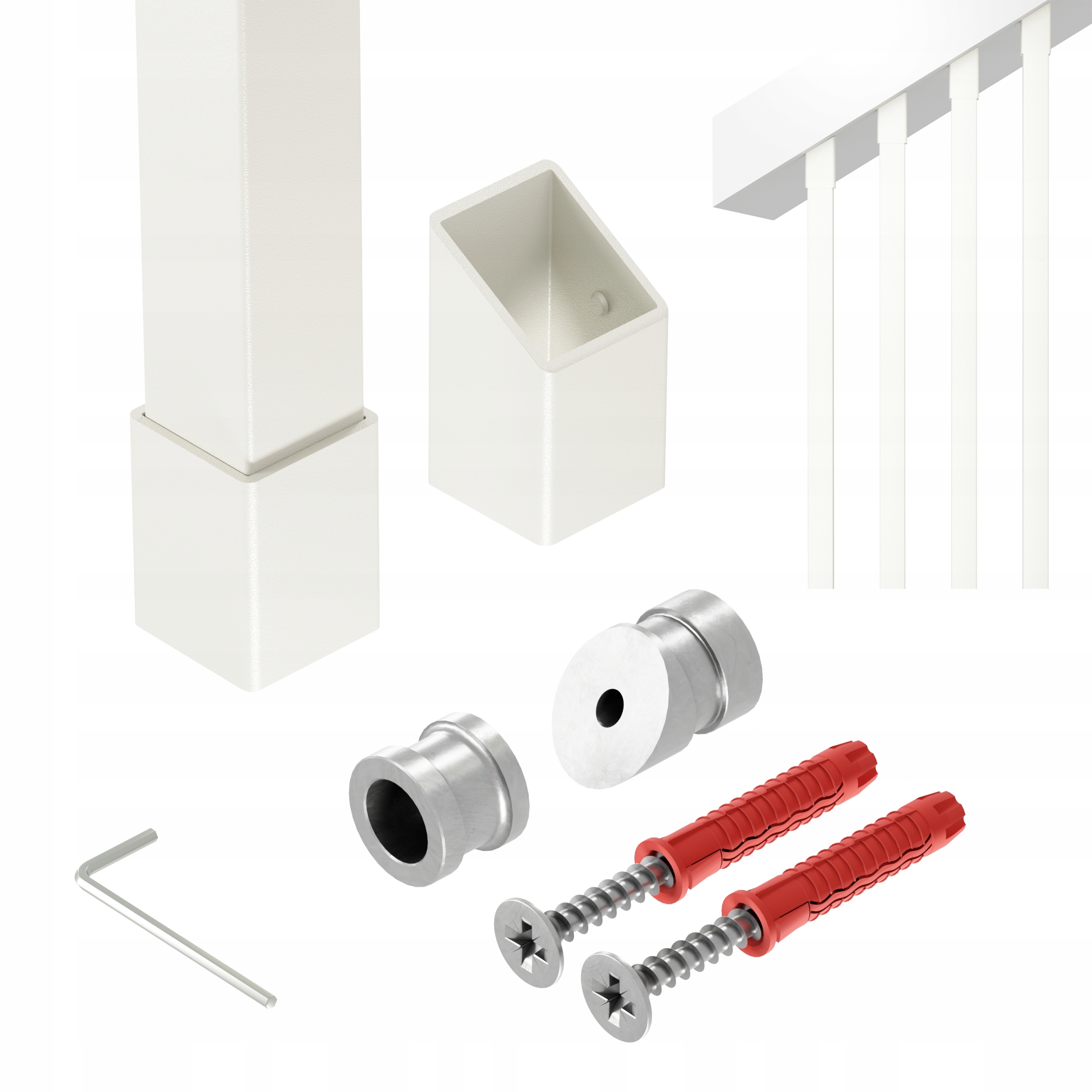 Zábradlí na schody šikmé 32 st Harfa 25x25 mm kašmír 400 cm Paxo 32