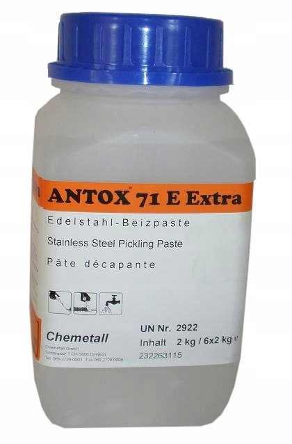 Gel Antox 71E, mořicí pasta na nerezovou ocel (inox), 2 kg, profesionální