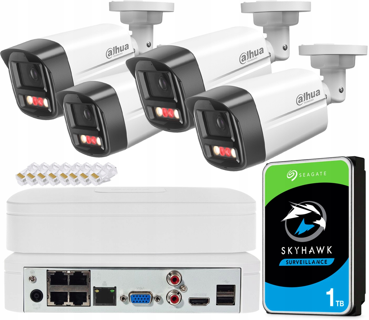Sada na monitorovanie Dahua 4 kamery 4MPX bez kábla rekordér 4CH disk 1TB